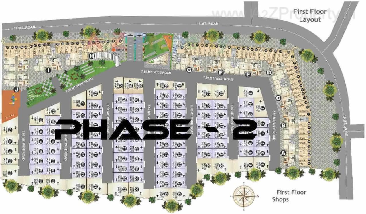 Layout of real estate project Divine Galaxy located at Kalali, Vadodara, Gujarat