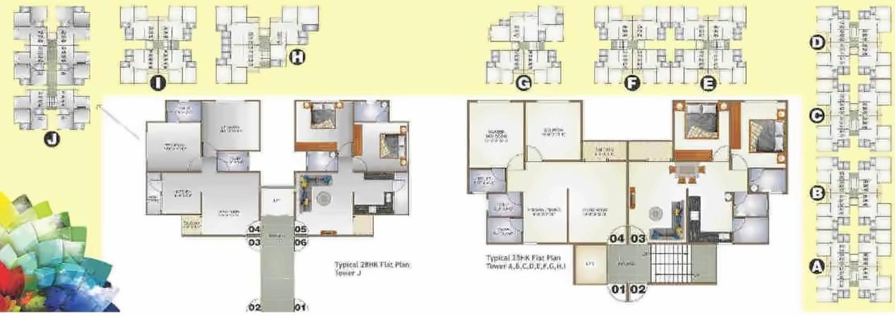 Layout of real estate project Divine Galaxy located at Kalali, Vadodara, Gujarat