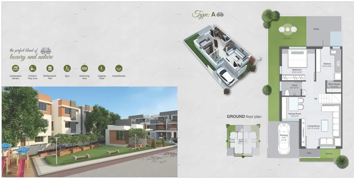 Layout of real estate project Divine Green located at Harni, Vadodara, Gujarat