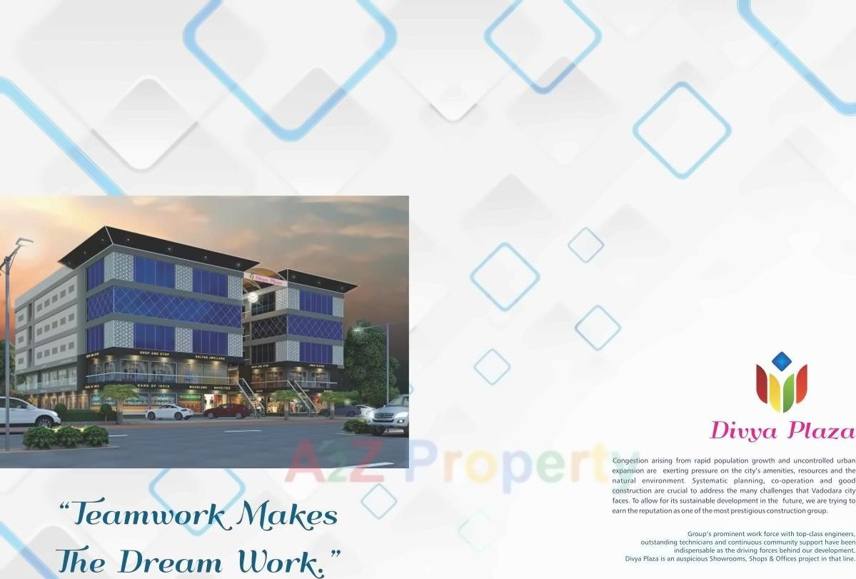3D Elevation of real estate project Divya Plaza located at Sayajipura, Vadodara, Gujarat