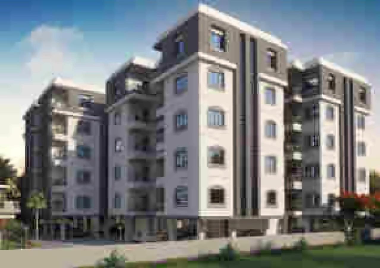 3D Elevation of real estate project Divyam Flora Co Op Ho Society located at Nizampura, Vadodara, Gujarat