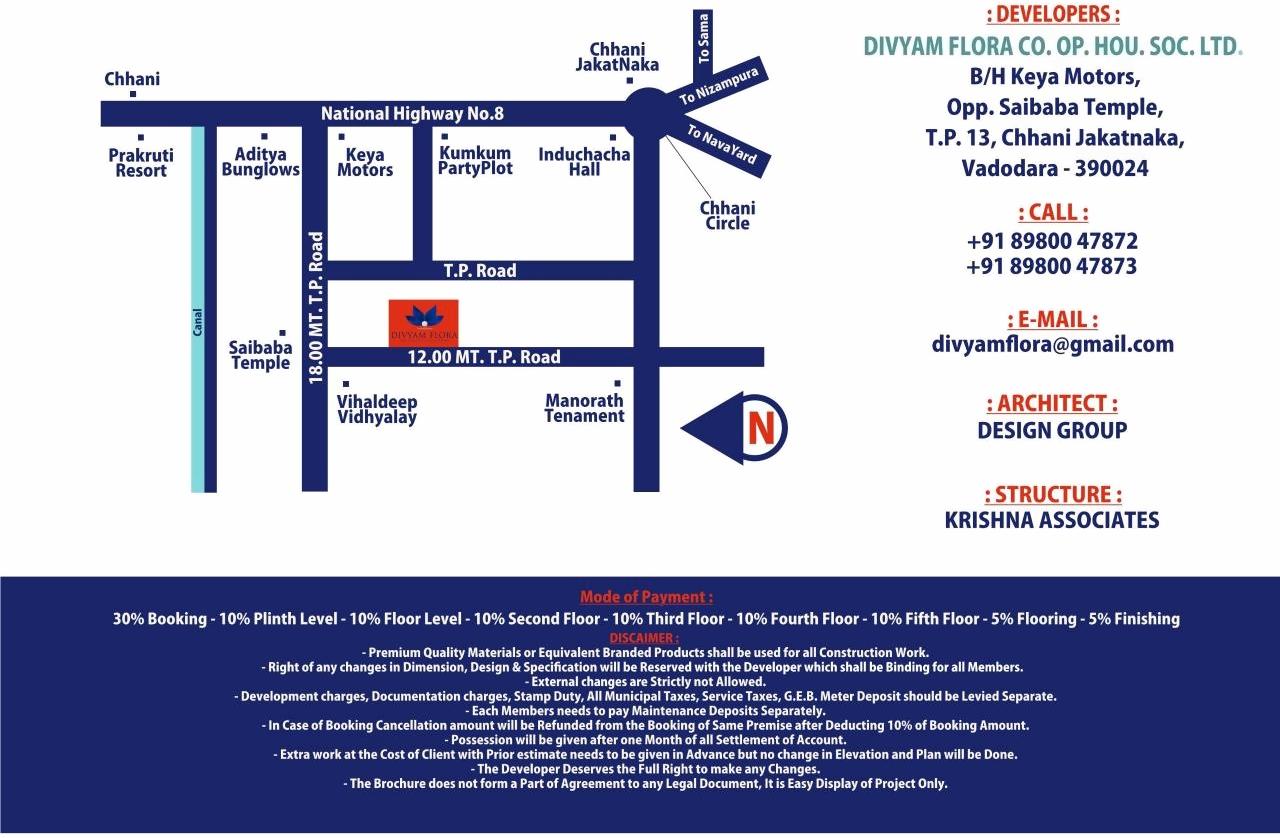  of real estate project Divyam Flora Co Op Ho Society located at Nizampura, Vadodara, Gujarat
