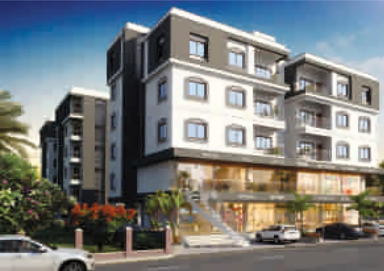 3D Elevation of real estate project Divyam Flora Co Op Ho Society located at Nizampura, Vadodara, Gujarat