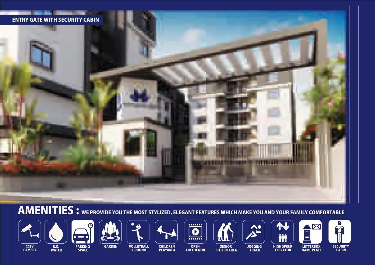 3D Elevation of real estate project Divyam Flora Co Op Ho Society located at Nizampura, Vadodara, Gujarat