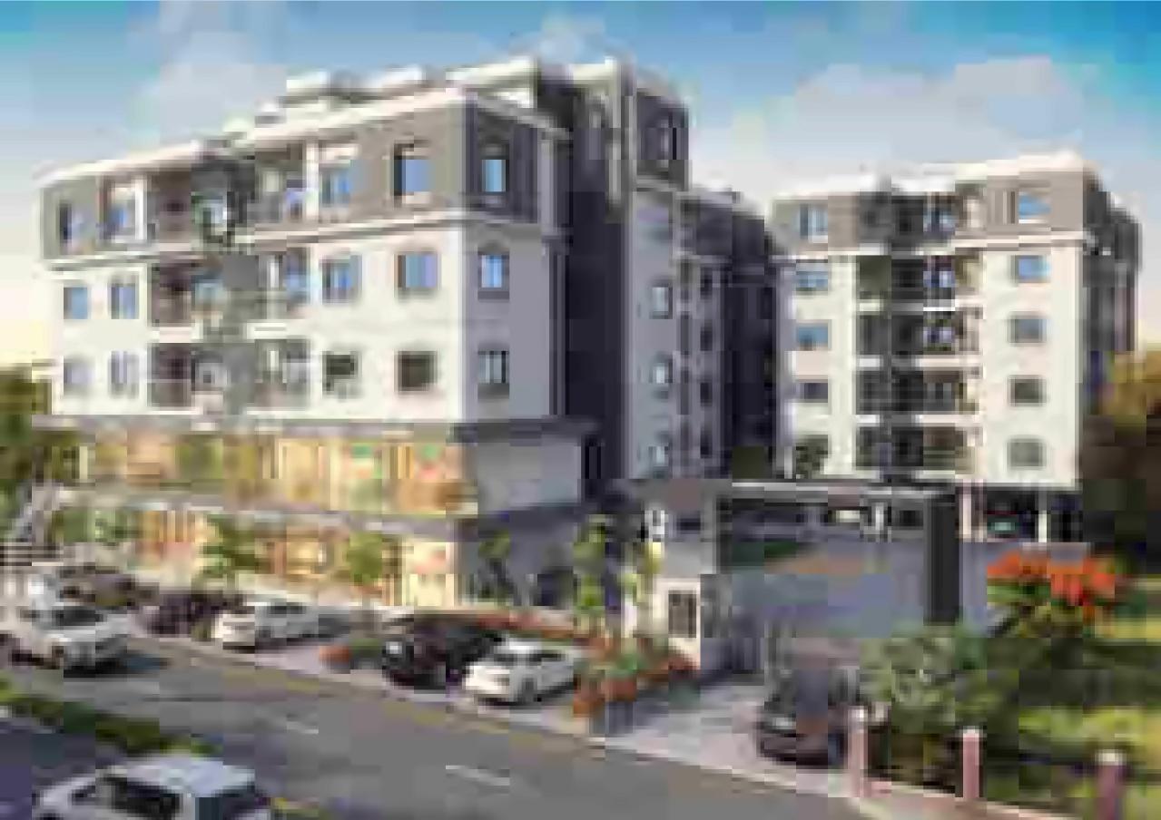 3D Elevation of real estate project Divyam Flora Co Op Ho Society located at Nizampura, Vadodara, Gujarat