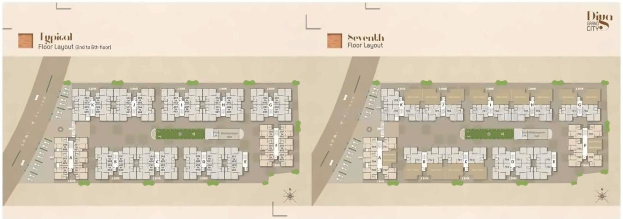 Layout of real estate project Diya Grand City located at Vadsar, Vadodara, Gujarat