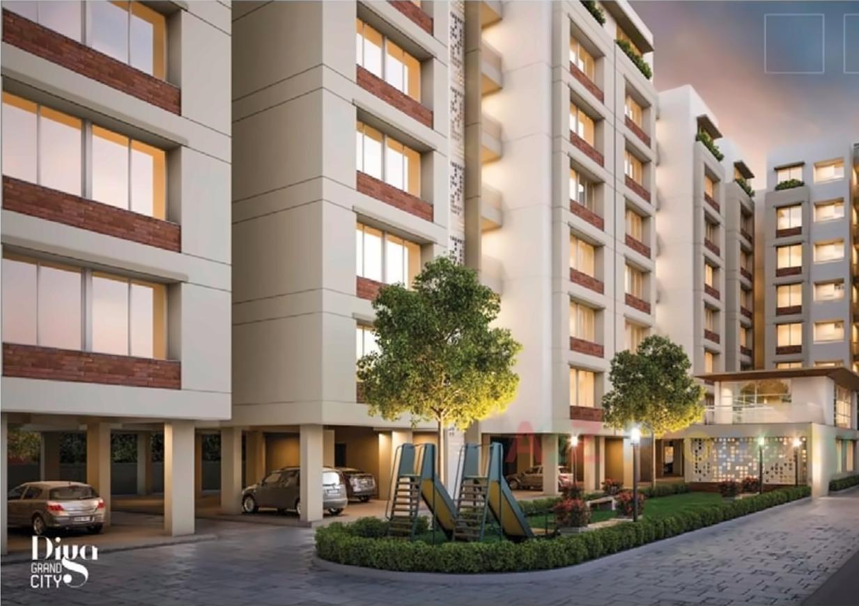 3D Elevation of real estate project Diya Grand City located at Vadsar, Vadodara, Gujarat