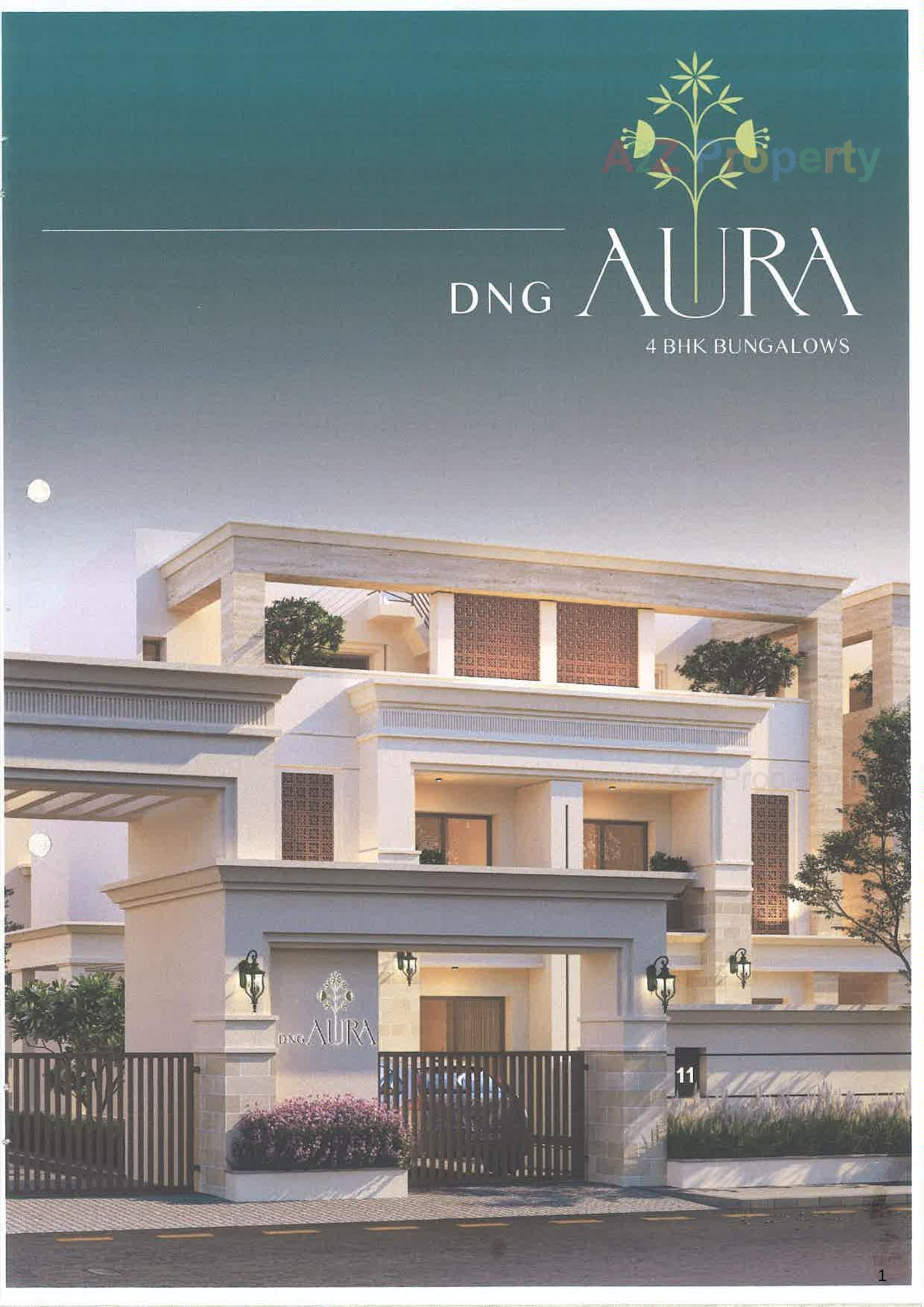 3D Elevation of real estate project Dng Aura located at Tarsali, Vadodara, Gujarat