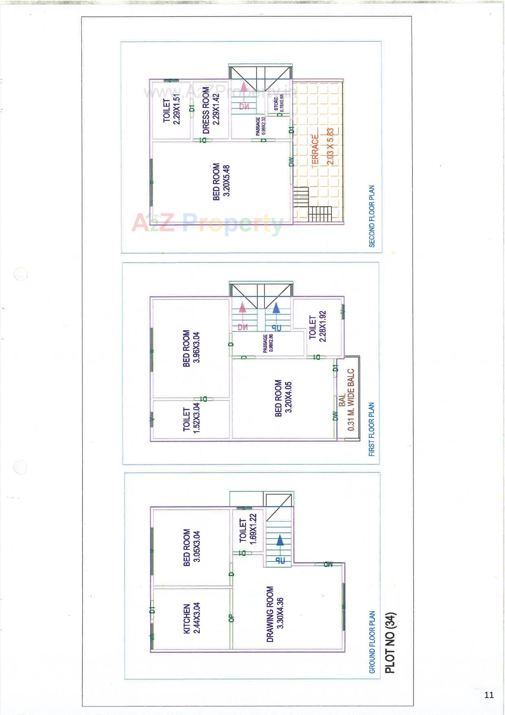 Layout of real estate project Dng Aura located at Tarsali, Vadodara, Gujarat
