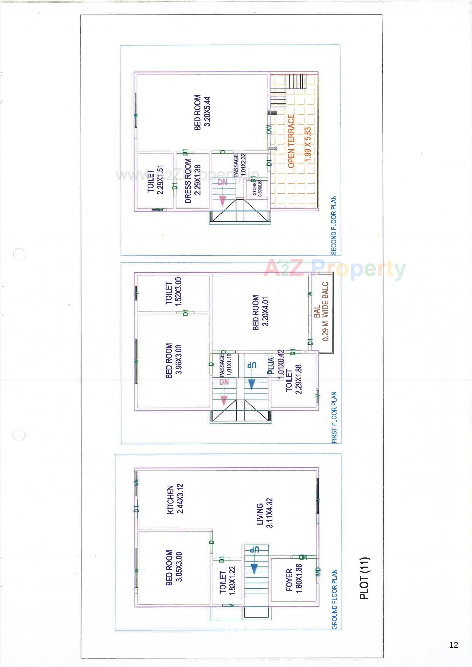 Layout of real estate project Dng Aura located at Tarsali, Vadodara, Gujarat