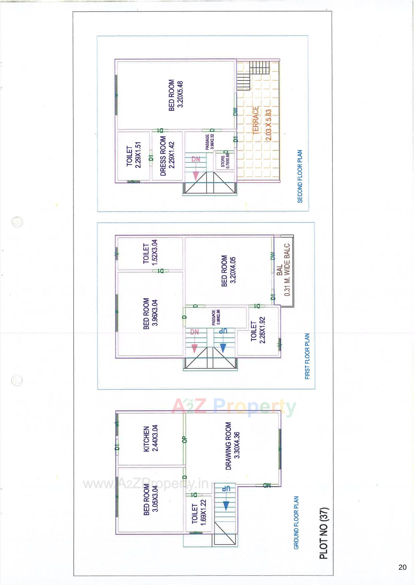 Layout of real estate project Dng Aura located at Tarsali, Vadodara, Gujarat