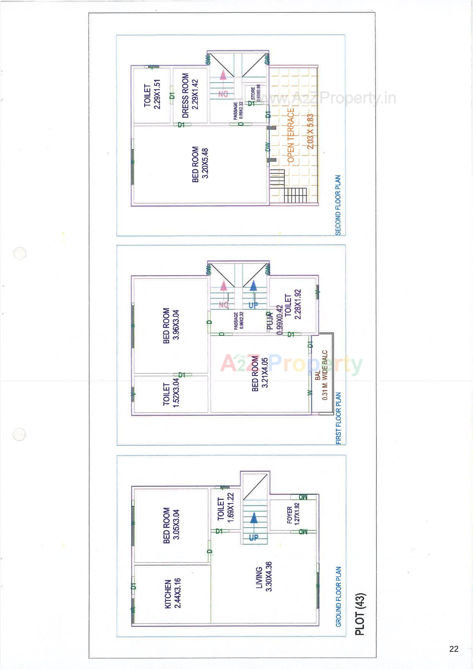 Layout of real estate project Dng Aura located at Tarsali, Vadodara, Gujarat