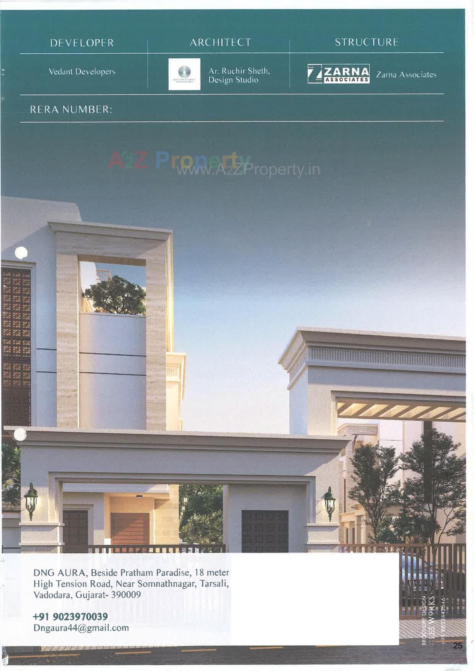 3D Elevation of real estate project Dng Aura located at Tarsali, Vadodara, Gujarat