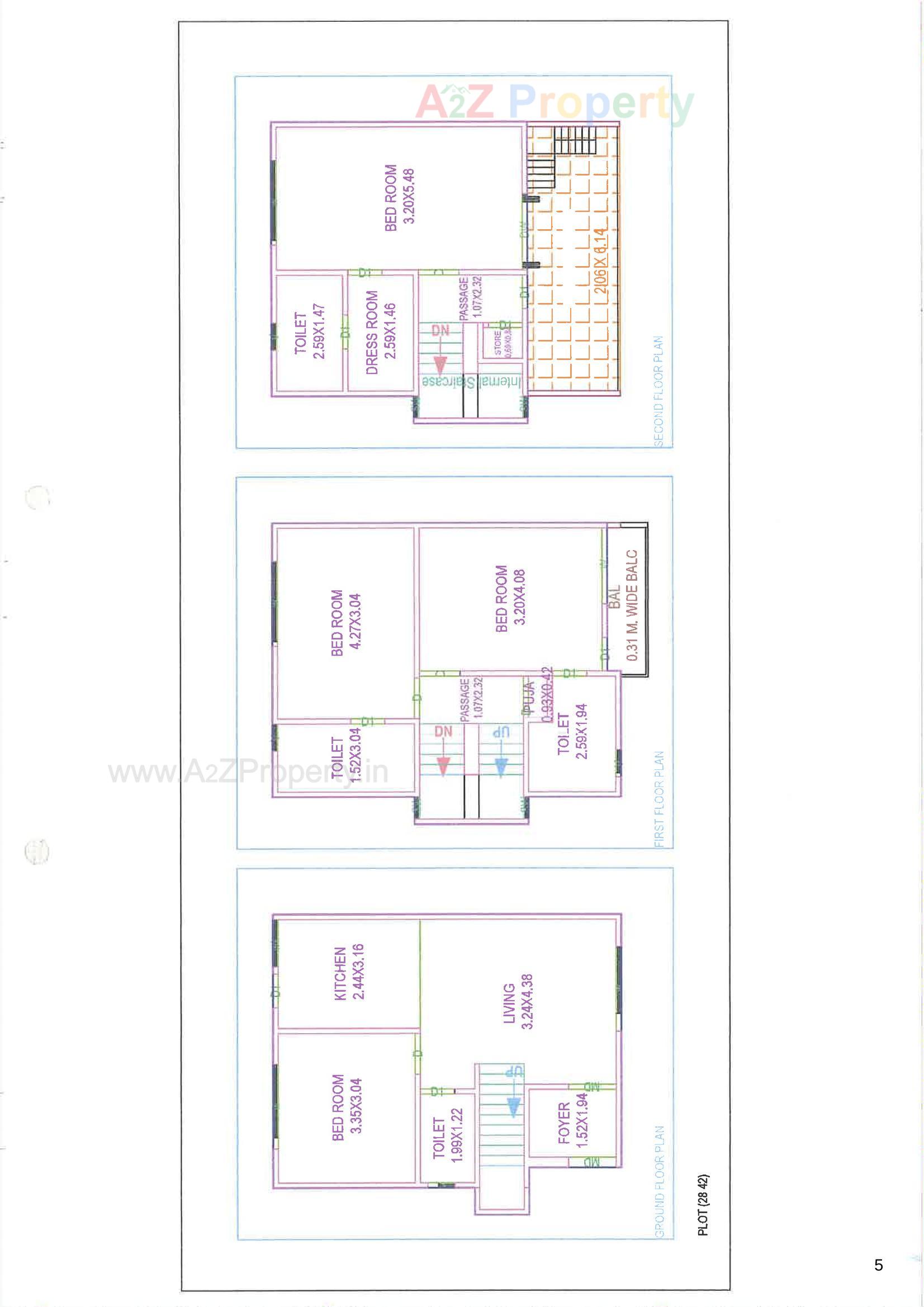 Layout of real estate project Dng Aura located at Tarsali, Vadodara, Gujarat