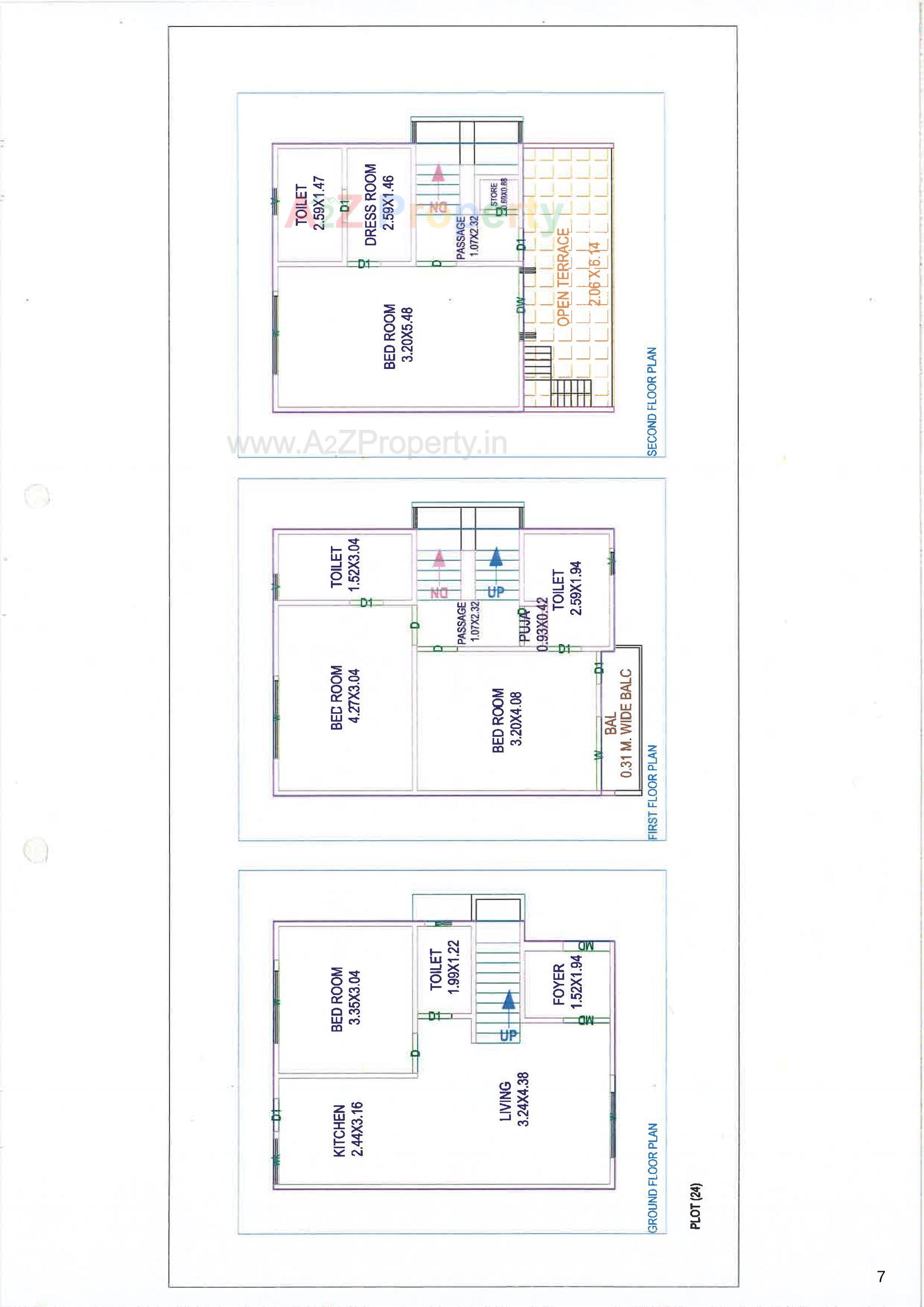 Layout of real estate project Dng Aura located at Tarsali, Vadodara, Gujarat
