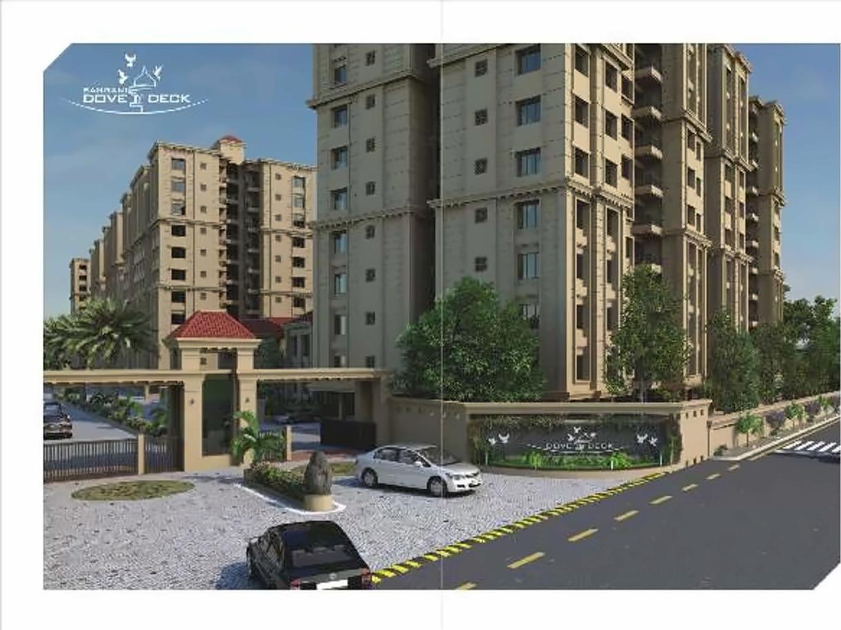 3D Elevation of real estate project Dovedeck located at Sayajipura, Vadodara, Gujarat