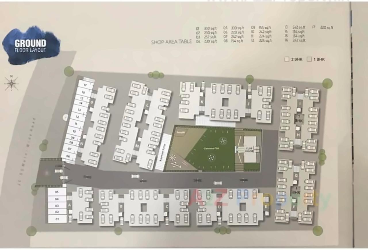 Layout of real estate project Dream Aatman located at Vadsar, Vadodara, Gujarat
