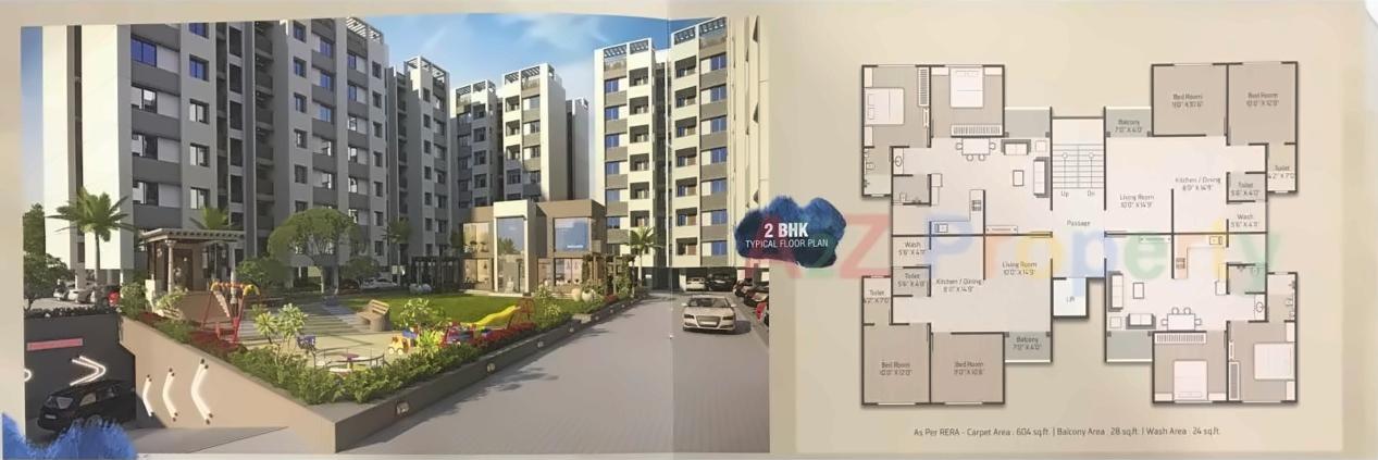 3D Elevation of real estate project Dream Aatman located at Vadsar, Vadodara, Gujarat