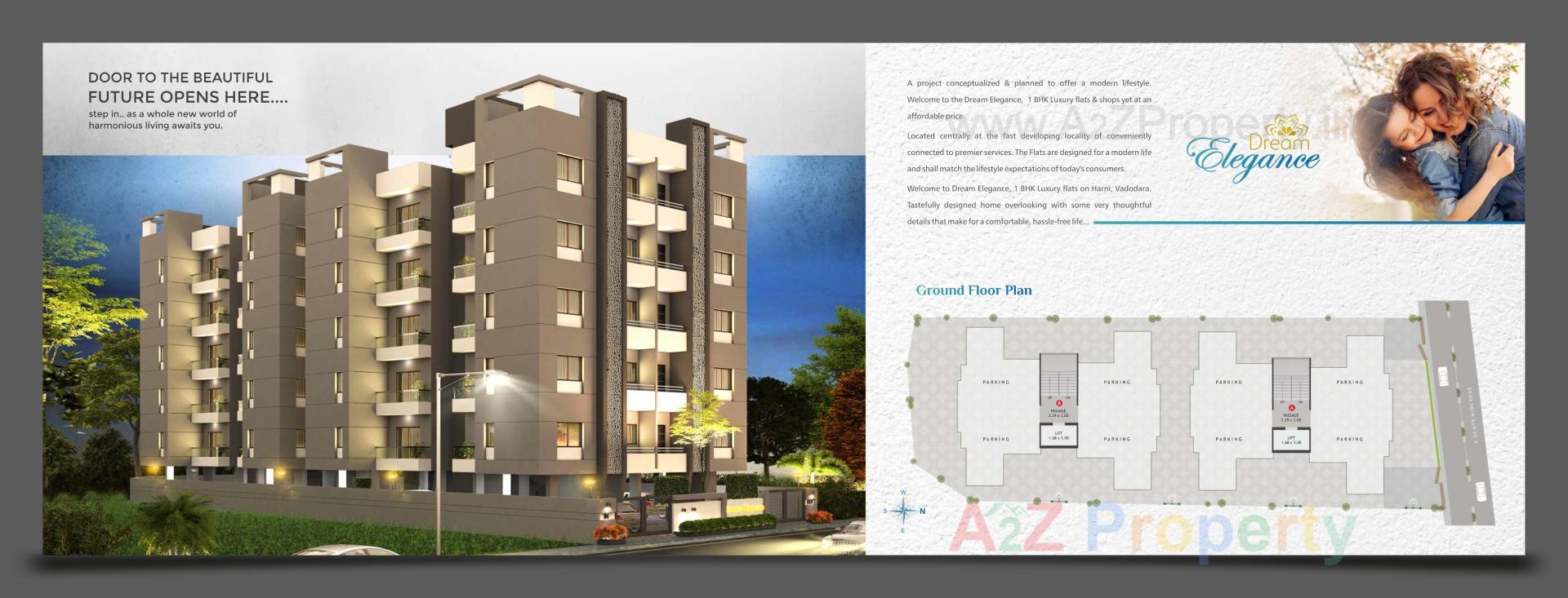 Layout of real estate project Dream Elegance located at Harni, Vadodara, Gujarat