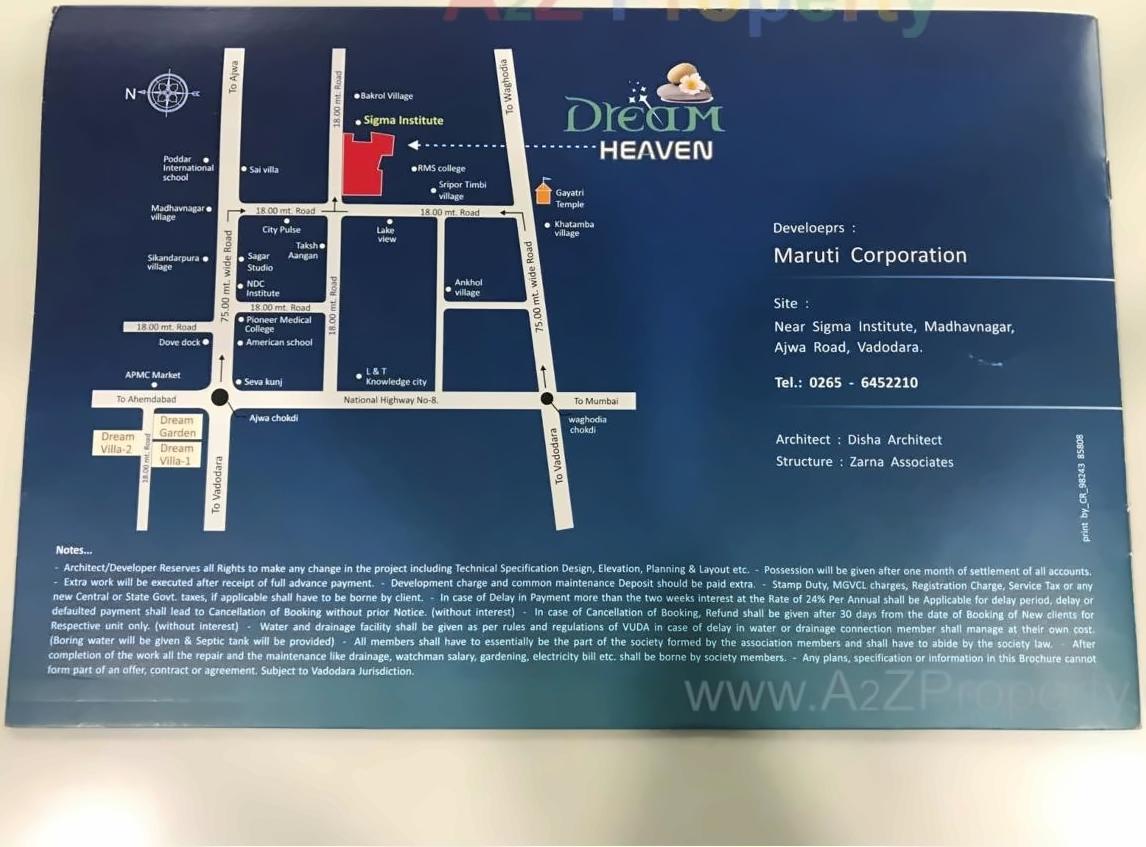  of real estate project Dream Heaven located at Bakrol, Vadodara, Gujarat