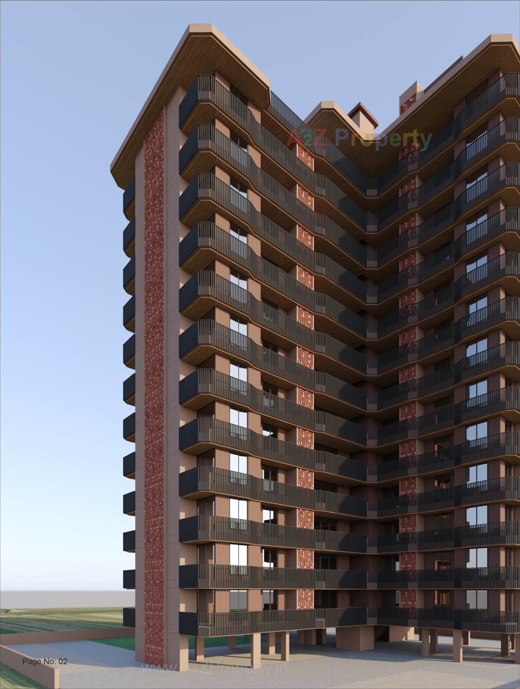 3D Elevation of real estate project Durga Luxuria located at Bhayli, Vadodara, Gujarat