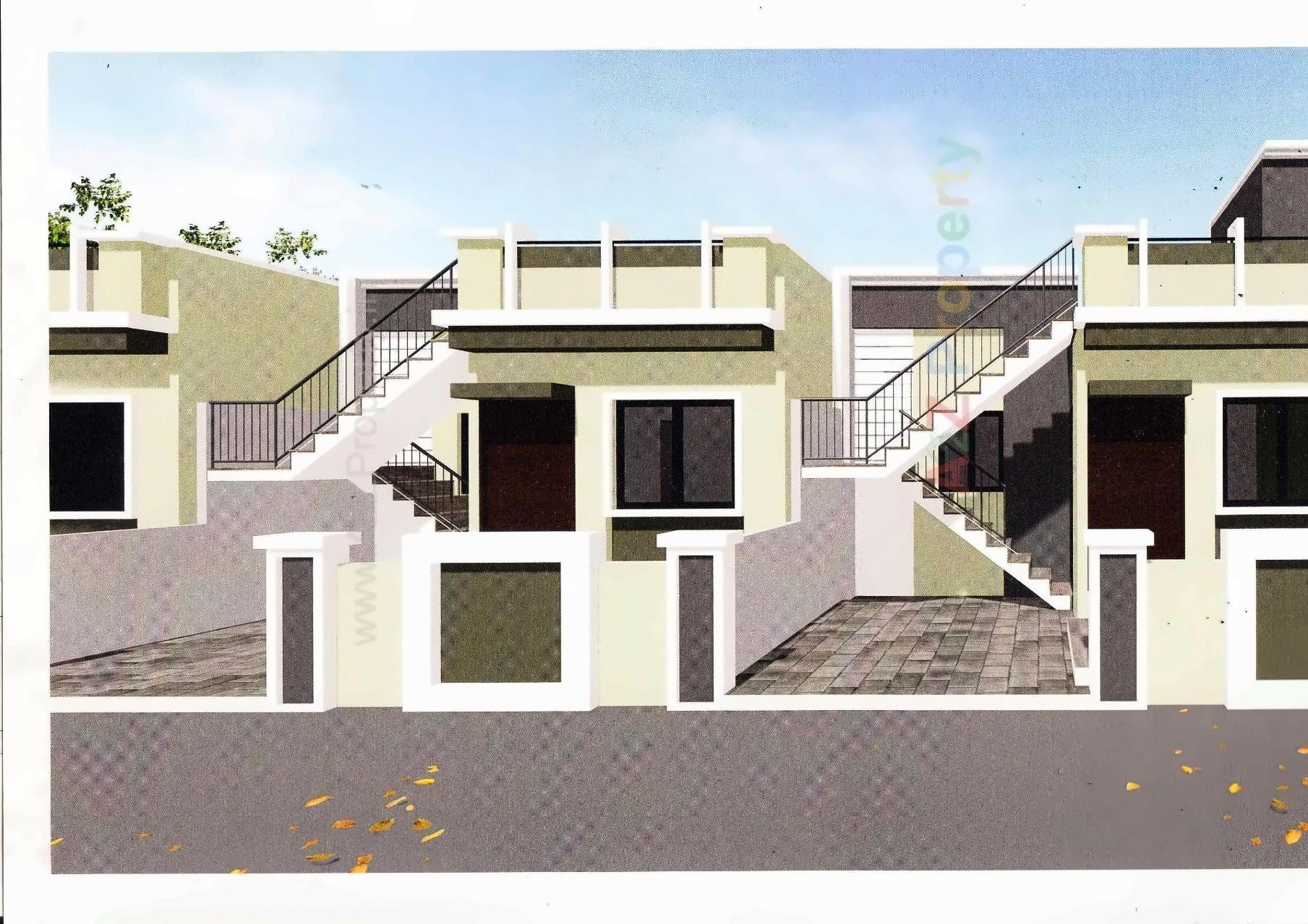 3D Elevation of real estate project Dwarkadham Society located at Vadodara, Vadodara, Gujarat