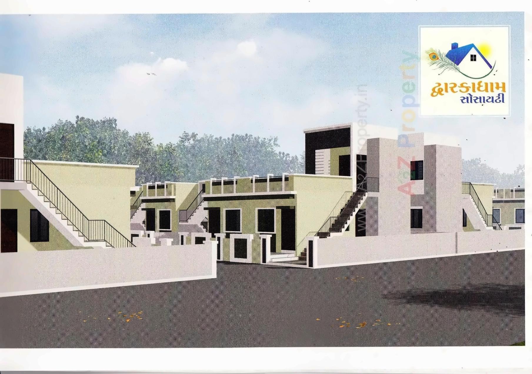 3D Elevation of real estate project Dwarkadham Society located at Vadodara, Vadodara, Gujarat