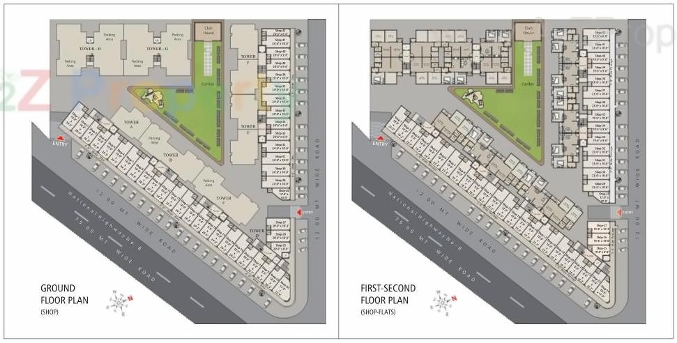 Layout of real estate project Dwarkesh Highview located at Tarsali, Vadodara, Gujarat