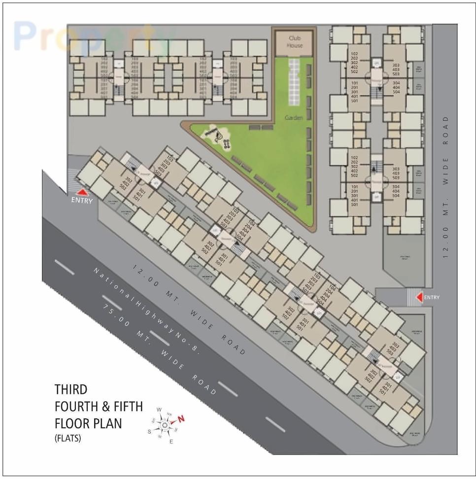 Layout of real estate project Dwarkesh Highview located at Tarsali, Vadodara, Gujarat