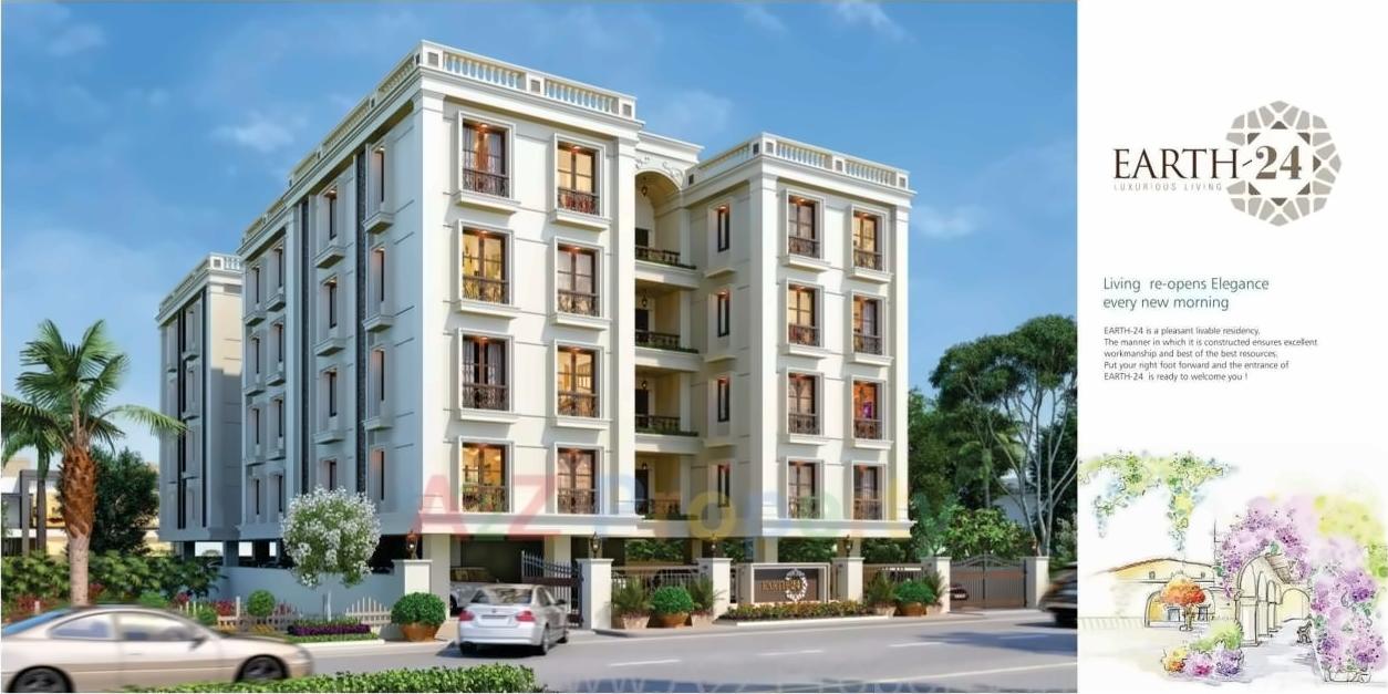 3D Elevation of real estate project Earth located at Tandalaja, Vadodara, Gujarat