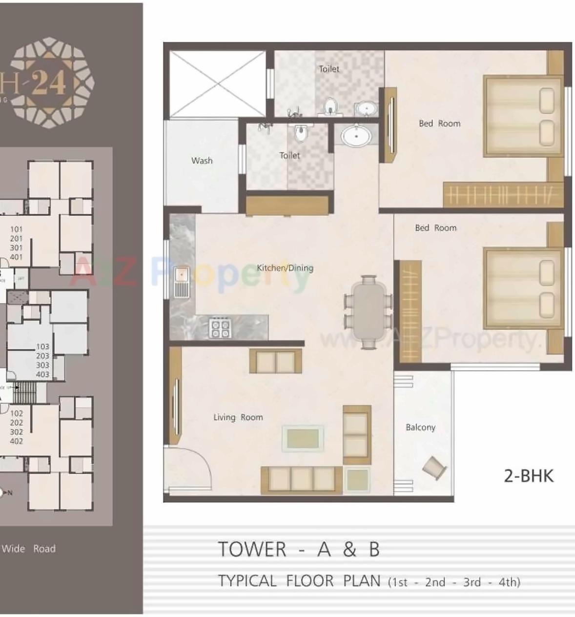 Layout of real estate project Earth located at Tandalaja, Vadodara, Gujarat
