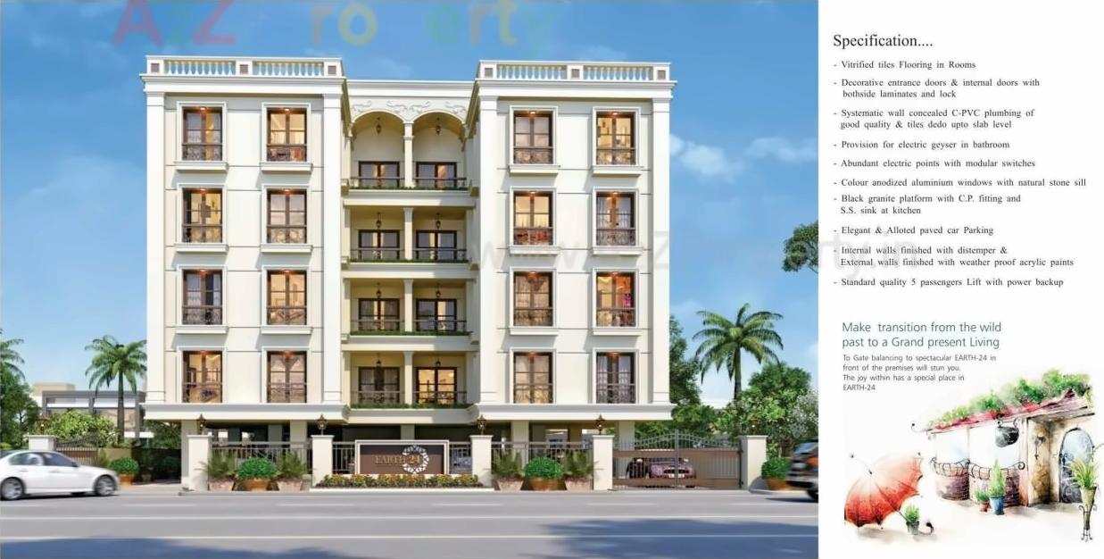 3D Elevation of real estate project Earth located at Tandalaja, Vadodara, Gujarat