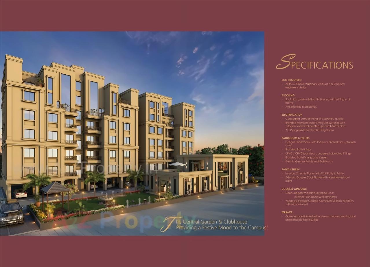 3D Elevation of real estate project Earth Allyssum located at Bhayli, Vadodara, Gujarat