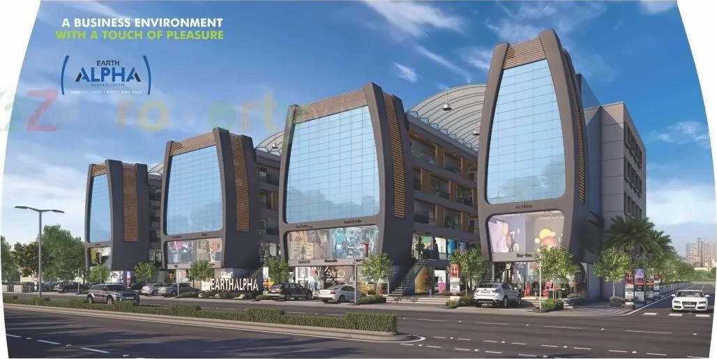 3D Elevation of real estate project Earth Alpha located at Tandalaja, Vadodara, Gujarat