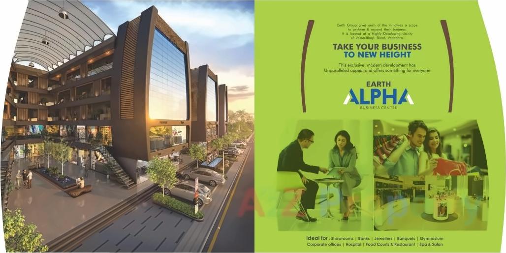 3D Elevation of real estate project Earth Alpha located at Tandalaja, Vadodara, Gujarat