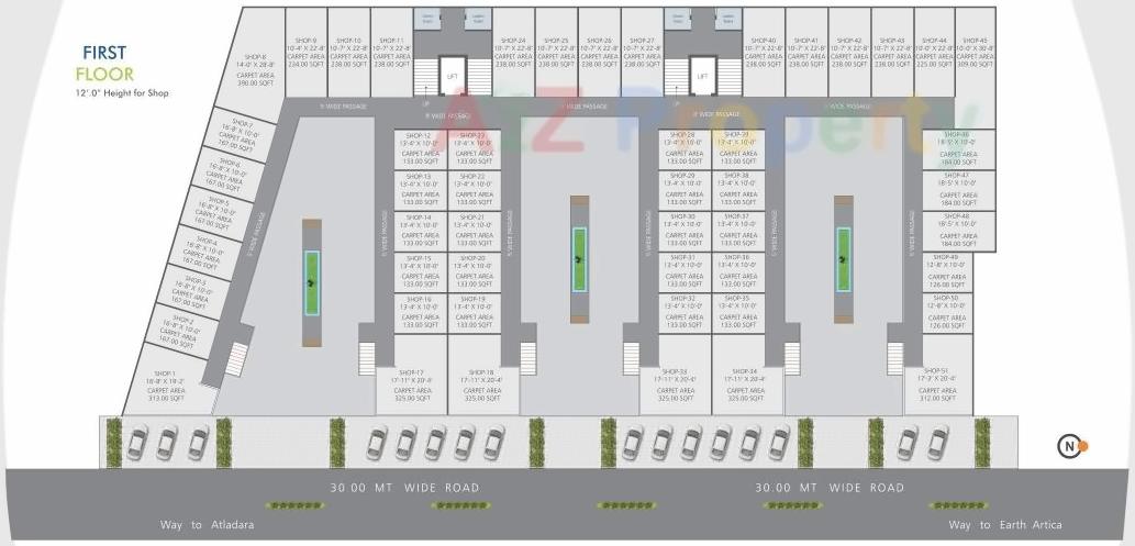 Layout of real estate project Earth Alpha located at Tandalaja, Vadodara, Gujarat