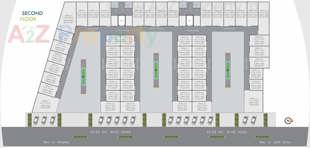 Layout of real estate project Earth Alpha located at Tandalaja, Vadodara, Gujarat