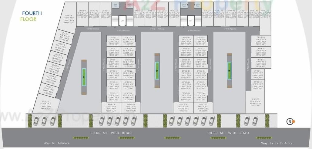 Layout of real estate project Earth Alpha located at Tandalaja, Vadodara, Gujarat