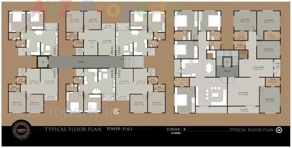 Layout of real estate project Earth Artica (tower  A,b,c,i,j,k,l,m) located at Tandalaja, Vadodara, Gujarat