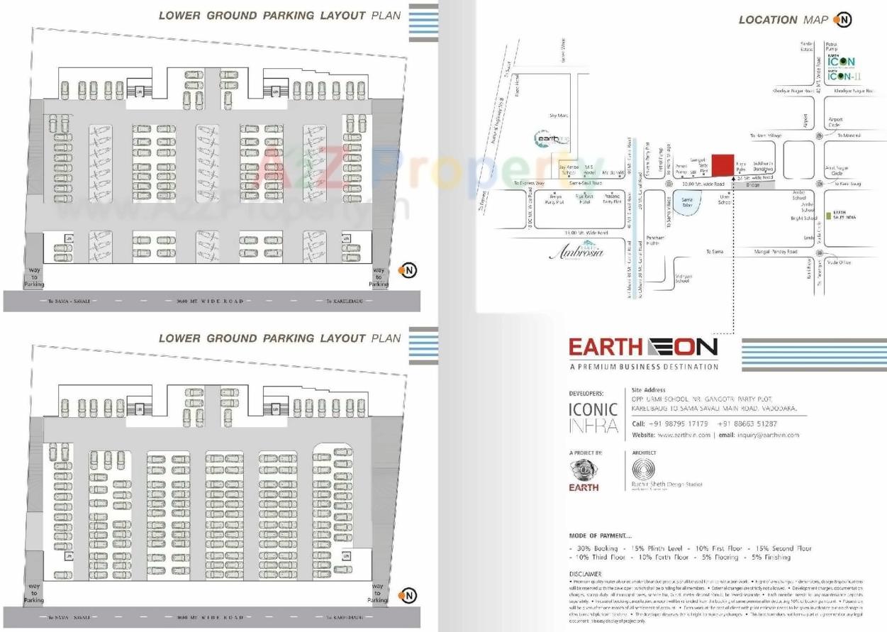 Layout of real estate project Earth Eon located at Sama, Vadodara, Gujarat