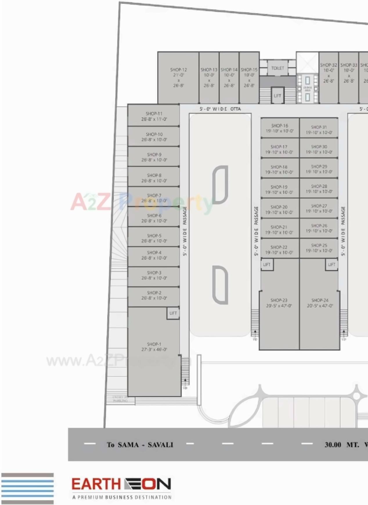Layout of real estate project Earth Eon located at Sama, Vadodara, Gujarat