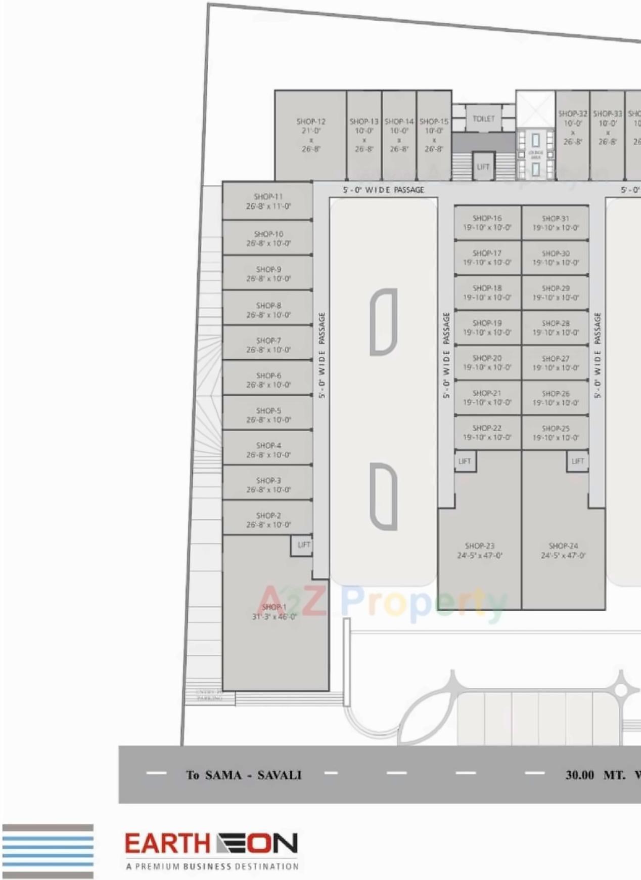 Layout of real estate project Earth Eon located at Sama, Vadodara, Gujarat