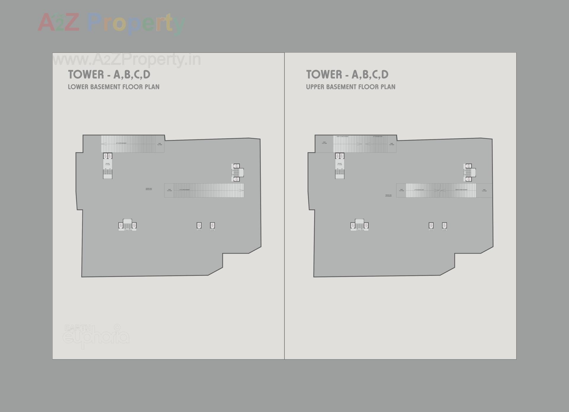 Layout of real estate project Earth Euphoria located at Nagarwada, Vadodara, Gujarat