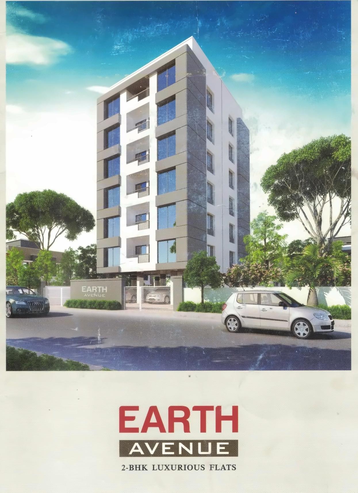 3D Elevation of real estate project Earth Evenue located at Subhanpura, Vadodara, Gujarat