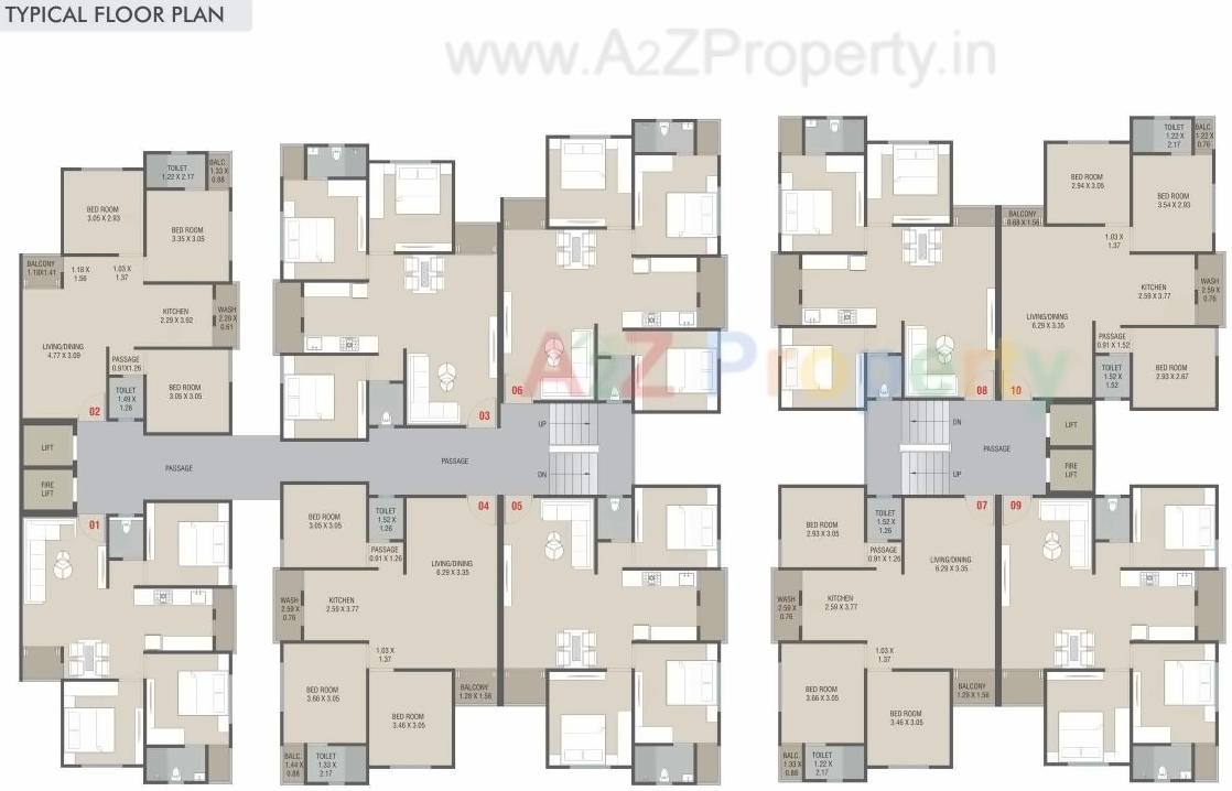 Layout of real estate project Ekdant Skyline located at Kapurai, Vadodara, Gujarat