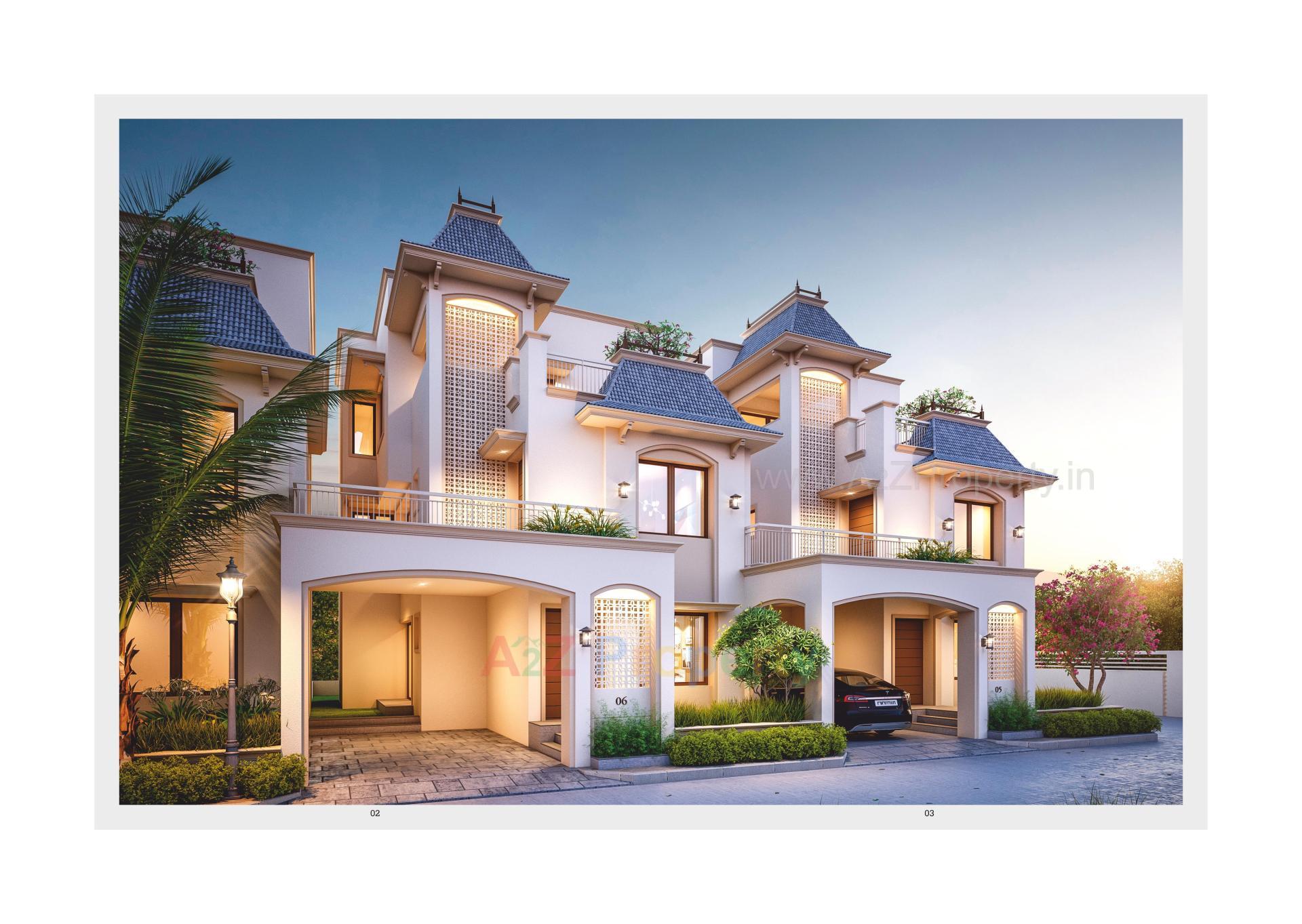 3D Elevation of real estate project Eleanor Calista located at Sama, Vadodara, Gujarat