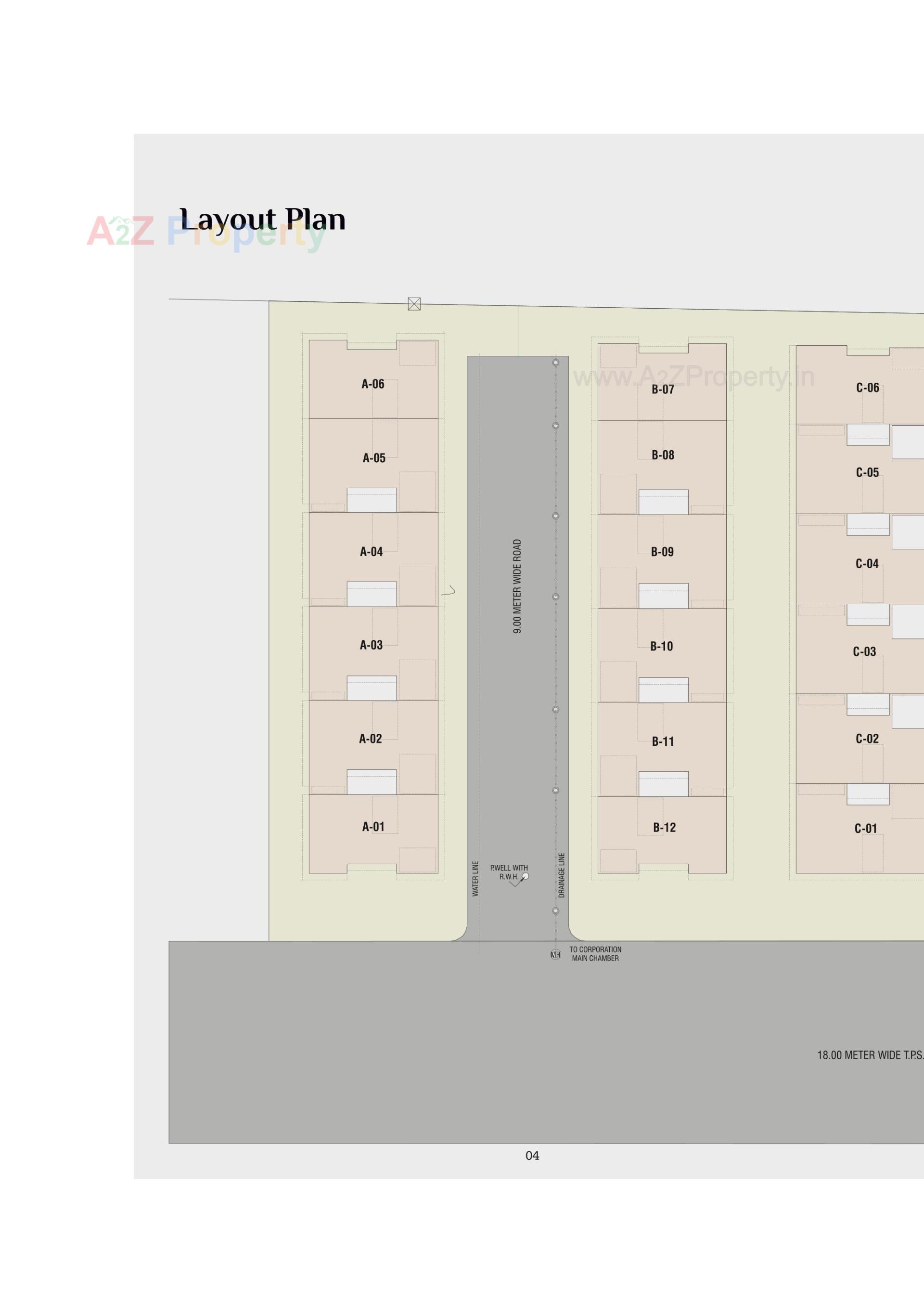 Layout of real estate project Eleanor Calista located at Sama, Vadodara, Gujarat