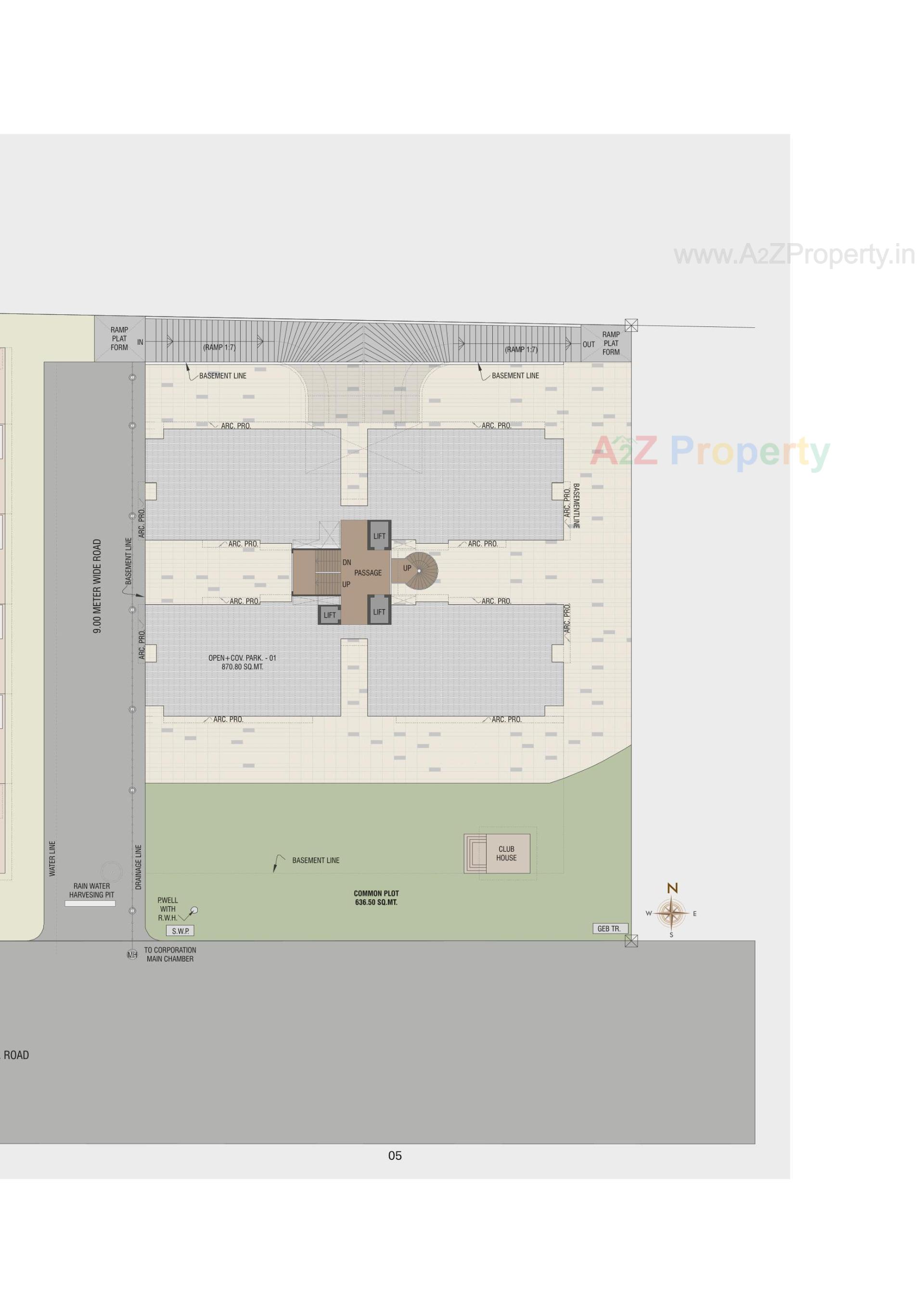 Layout of real estate project Eleanor Calista located at Sama, Vadodara, Gujarat