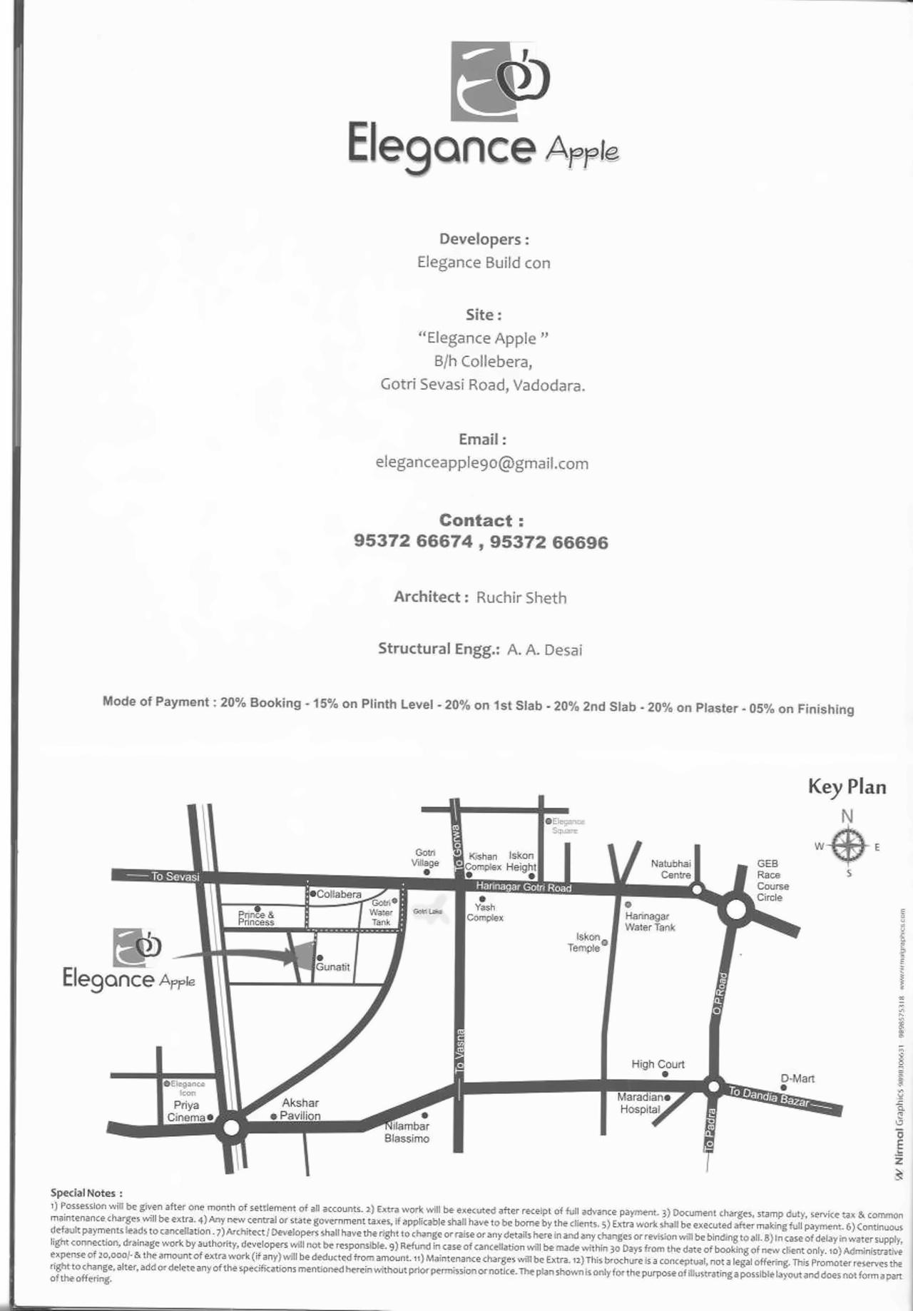  of real estate project Elegance Apple located at Gorti, Vadodara, Gujarat