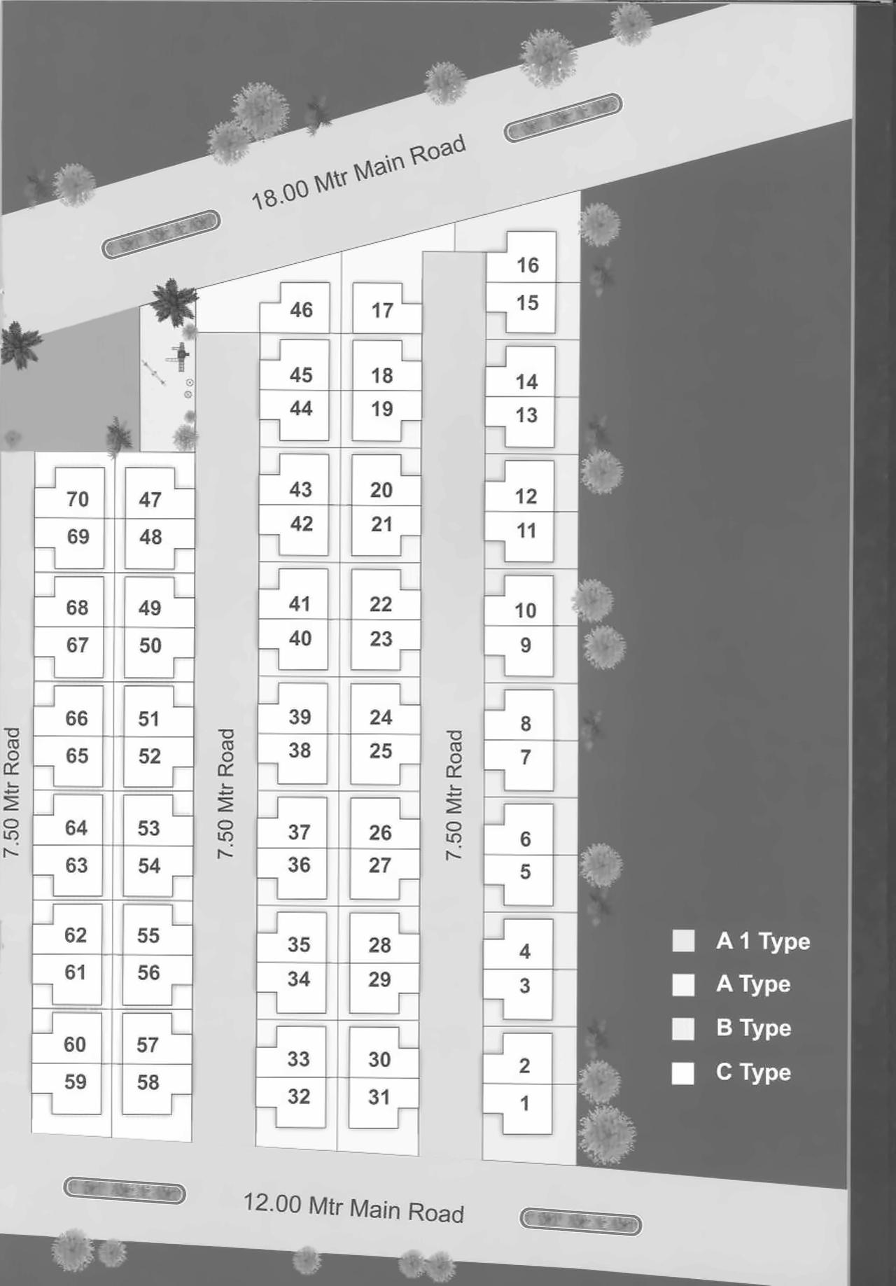 Layout of real estate project Elegance Apple located at Gorti, Vadodara, Gujarat